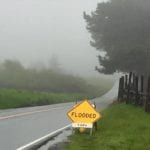 road closure, rainy day, sea ranch, coast highway 1