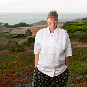Rebecca Stewart caterer standing in Sea Ranch
