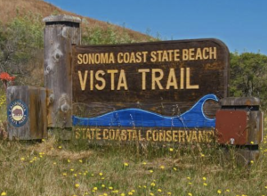 Sonoma Coast State Beach Vista Trail sign